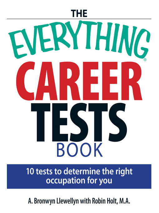 Title details for The Everything Career Tests Book by A. Bronwyn Llewellyn - Wait list